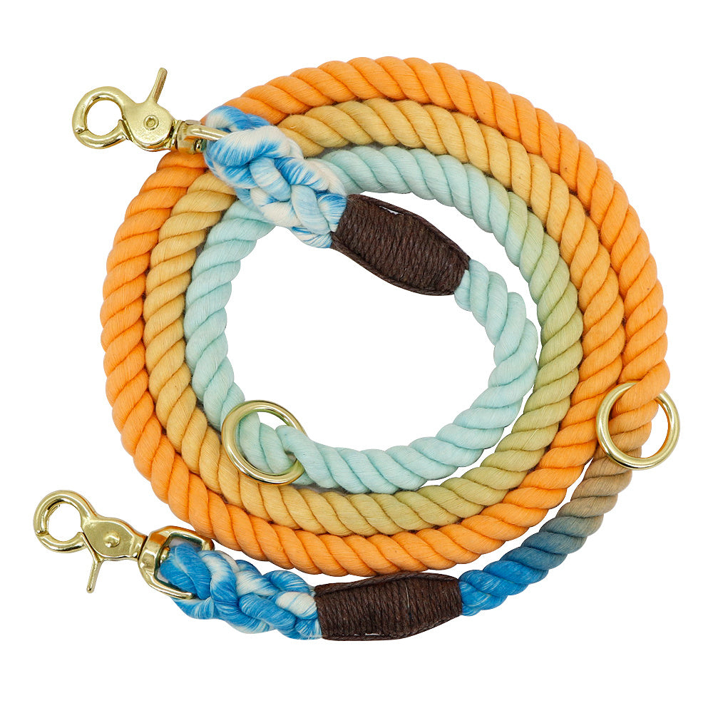 Crystal Gradient Color Dog Collars Accessories Leashes Rope