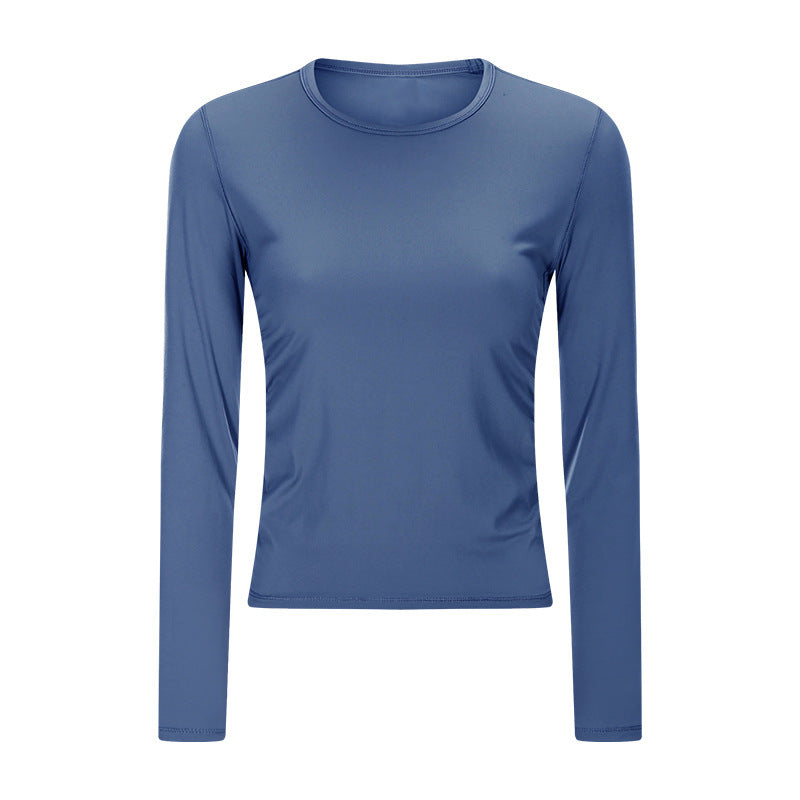 Crystal Women's stretch round neck sports t-shirt top