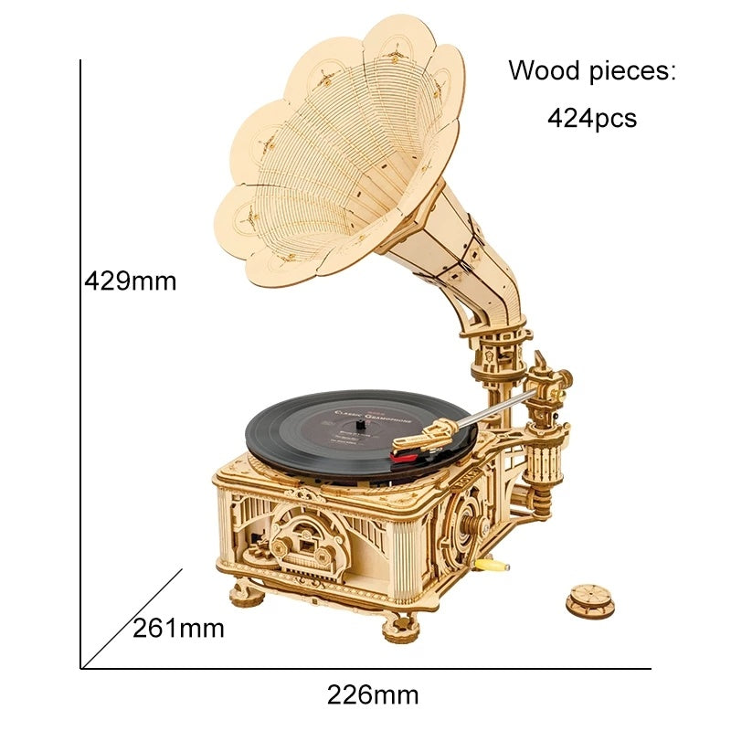 Crystal Gramophone Wooden Puzzle