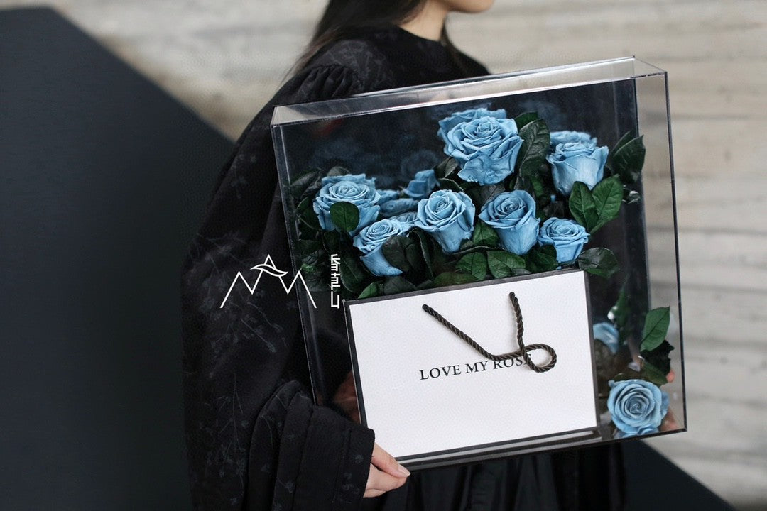 Crystal Valentine's Day Rose Eternal Flower Acrylic Gift Box