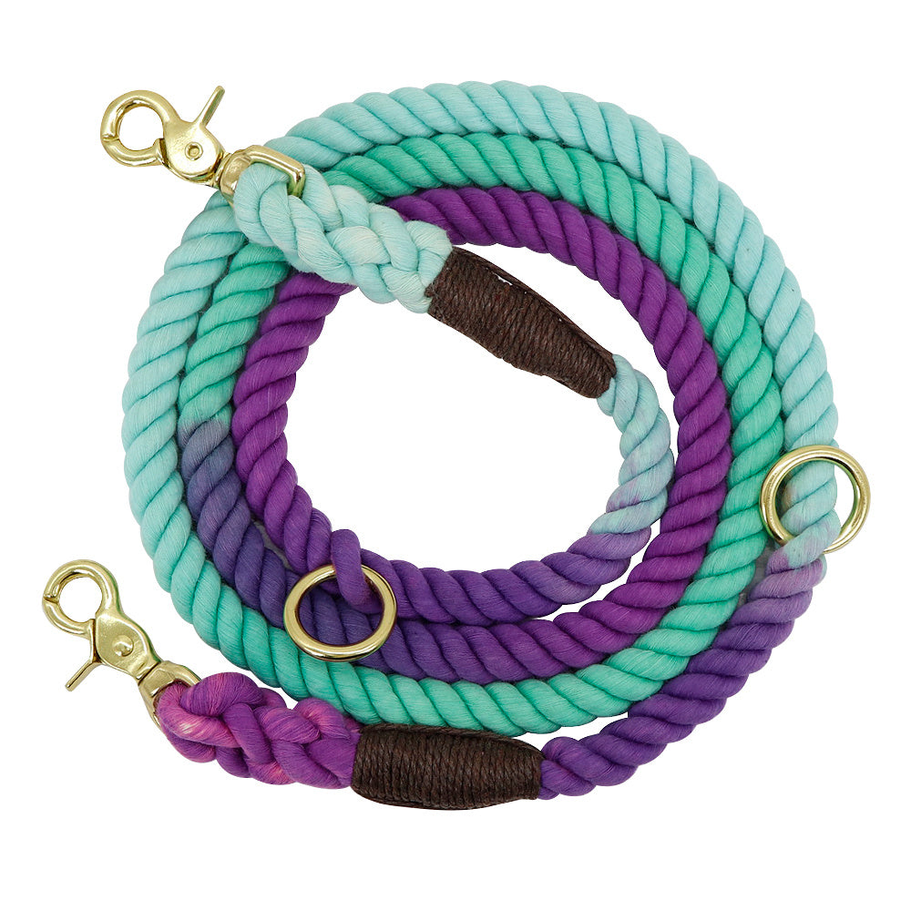 Crystal Gradient Color Dog Collars Accessories Leashes Rope