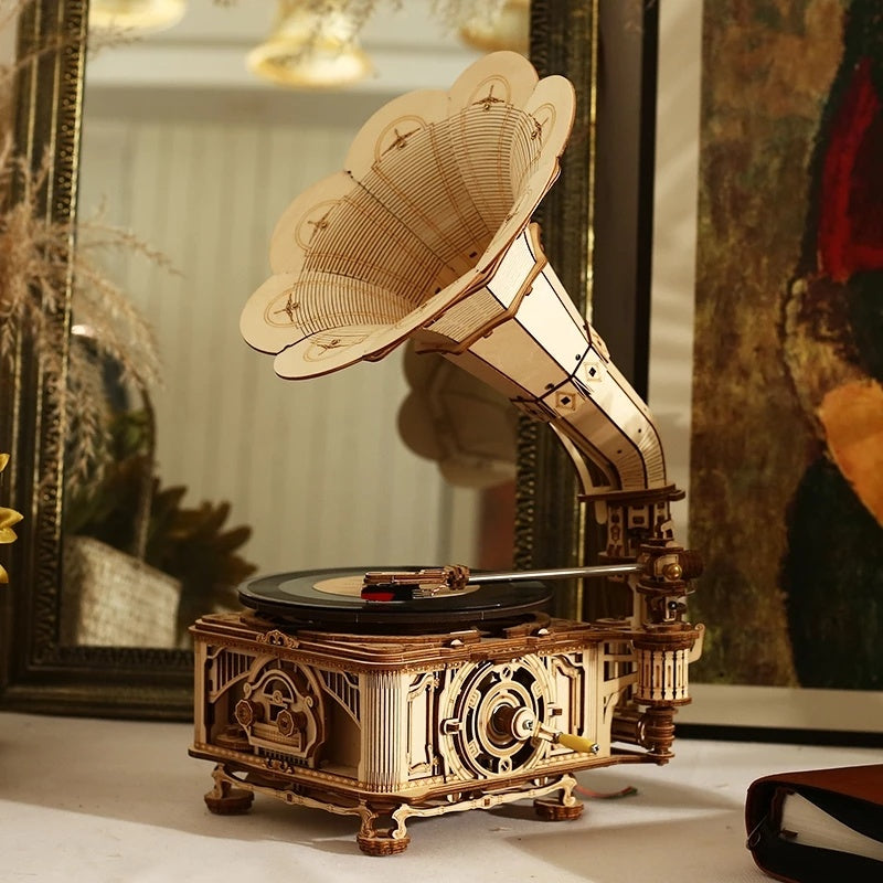 Crystal Gramophone Wooden Puzzle