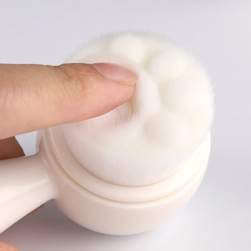 1pc Facial Cleansing Brush 2 In 1, Face Exfoliating Pore Deep Cleansing Brush, Ultra Fine Soft Bristle Dual Face Wash Brush